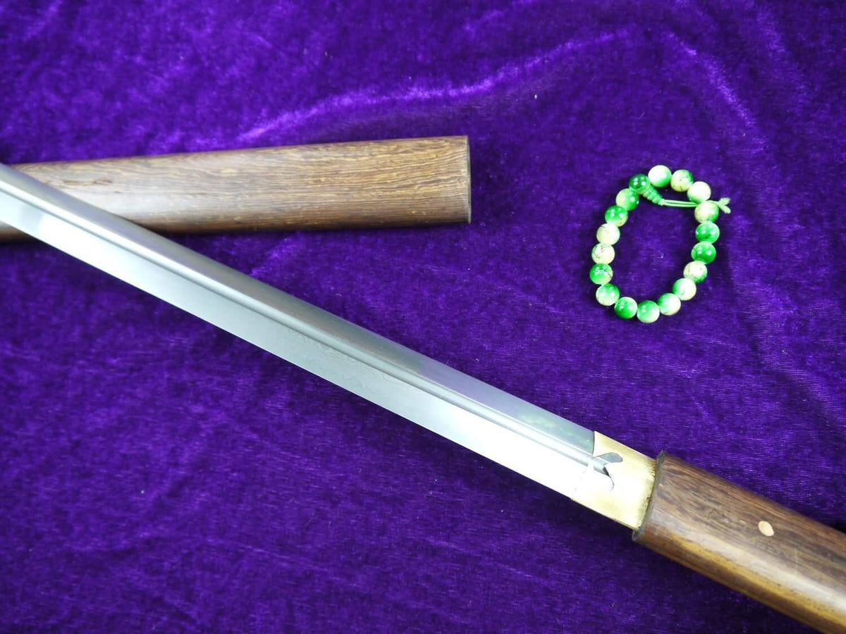 Tang sword(Damascus steel blade,Rosewood scabbard)Full tang - Chinese sword shop