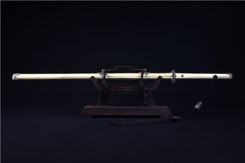Tang dao sword(Damascus steel blade,Brass scabbard)Full tang - Chinese sword shop
