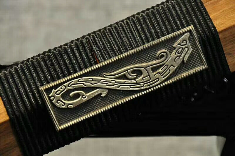 Han jian(High carbon steel etch blade,Rosewood scabbard,Brass fittings)Length 31" - Chinese sword shop