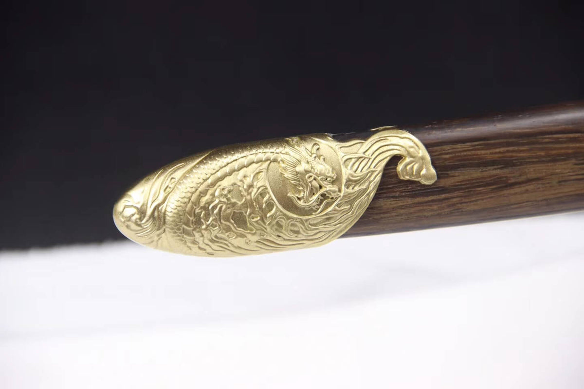 Training sword,Longfeng jian,Stainless steel,Rosewood,Brass fittings - Chinese sword shop