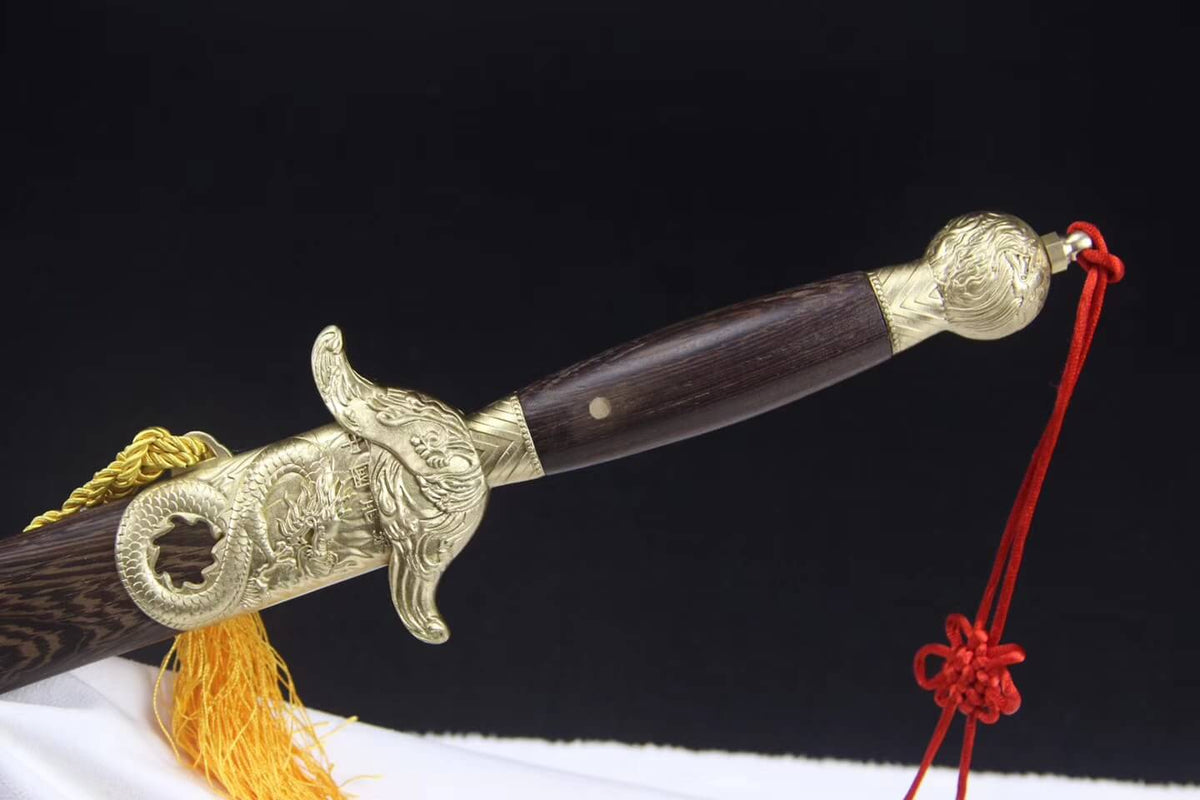 Training sword,Longfeng jian,Stainless steel,Rosewood,Brass fittings - Chinese sword shop