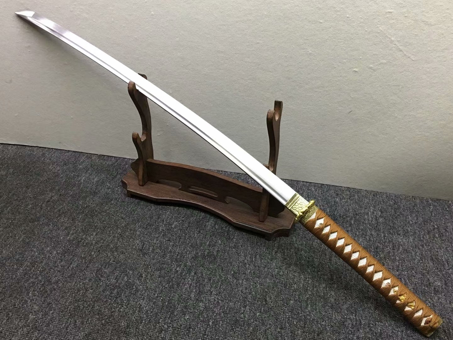 Nihontou katana,kendo,Medium carbon steel blade,White scabbard,Alloy - Chinese sword shop