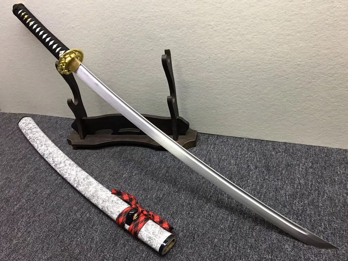 Nihontou katana,Medium carbon steel blade,White scabbard,Alloy - Chinese sword shop