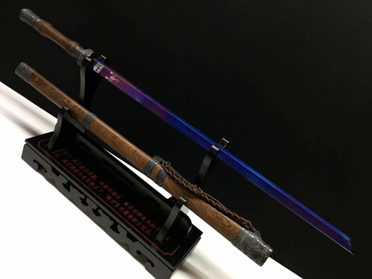 Wolong dao,Handmade High carbon steel bule blade - Chinese sword shop