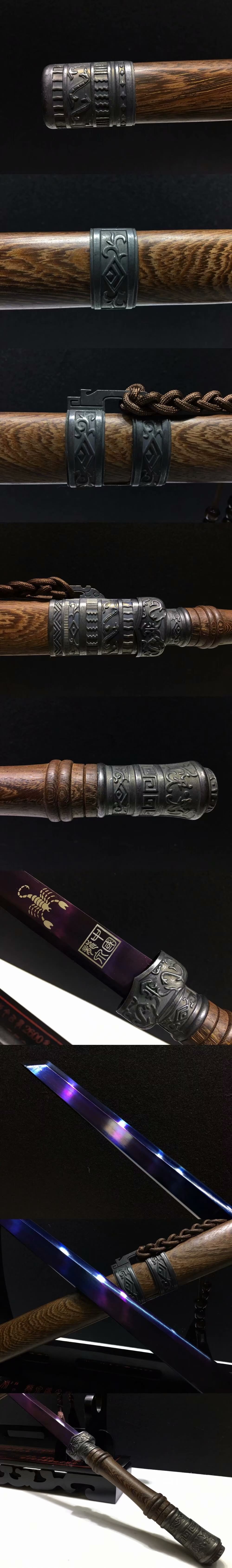 Wolong dao,Handmade High carbon steel bule blade - Chinese sword shop