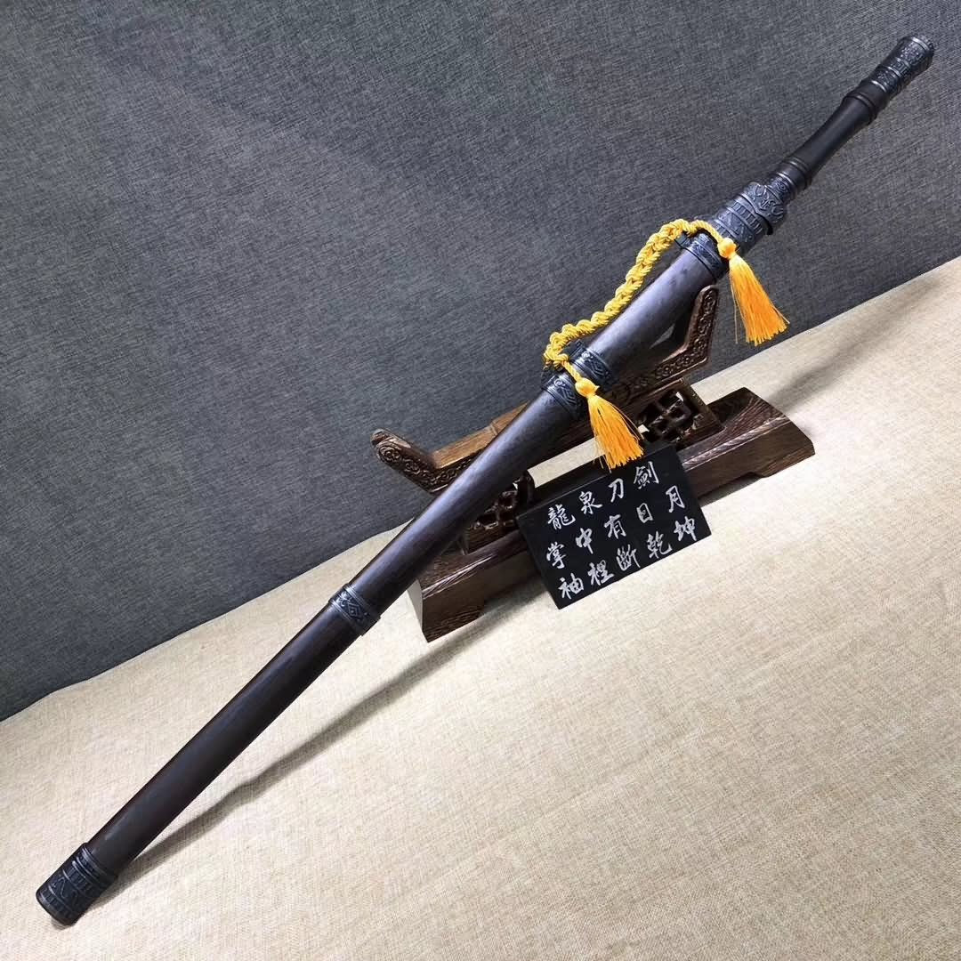 Wolong sword,Handmade Medium carbon steel etch blade - Chinese sword shop