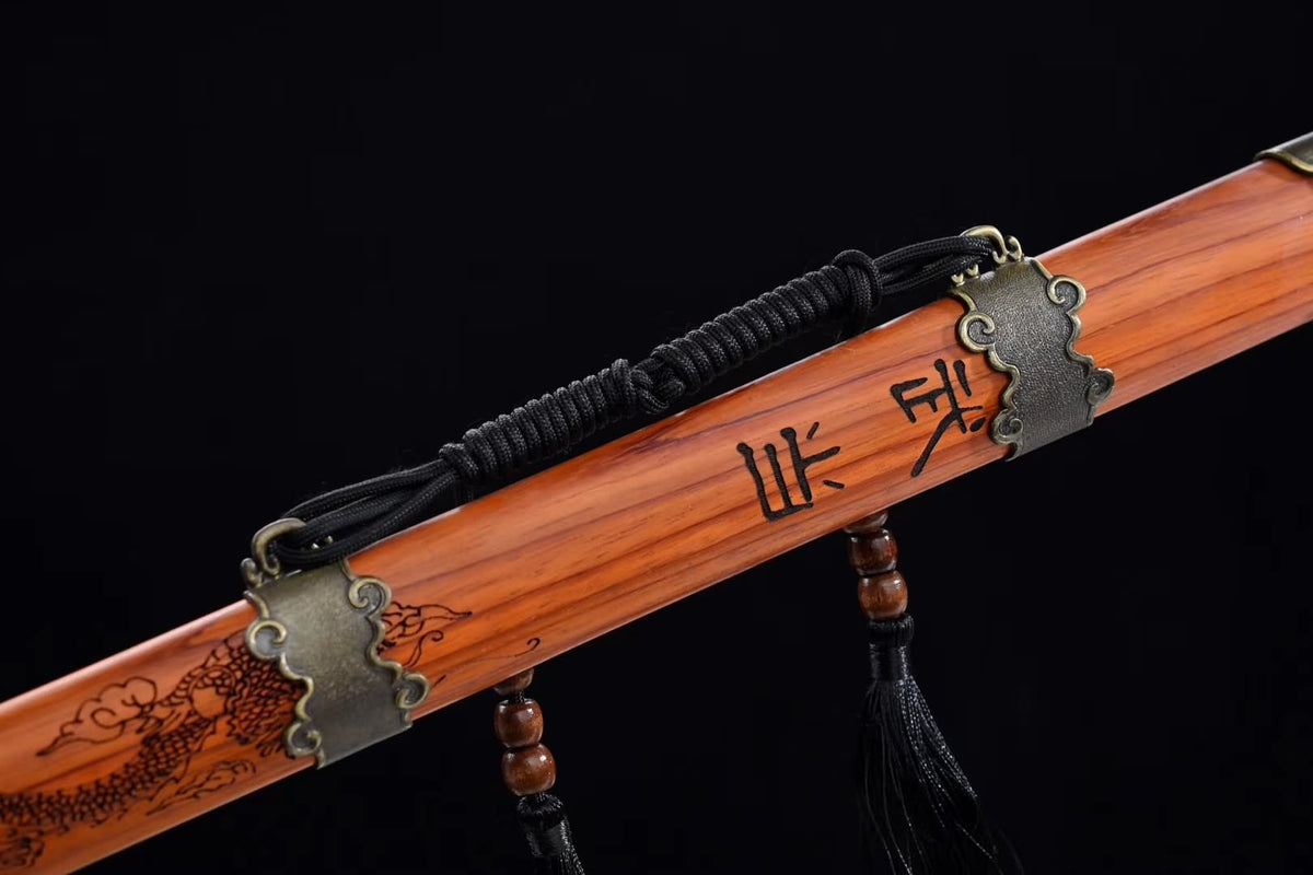 Wudang jian sword,High carbon steel blade,Redwood scabbard - Chinese sword shop
