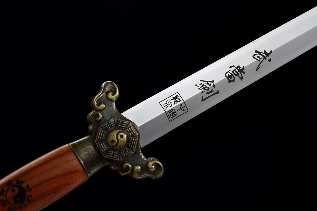 Wudang jian sword,High carbon steel blade,Redwood scabbard - Chinese sword shop