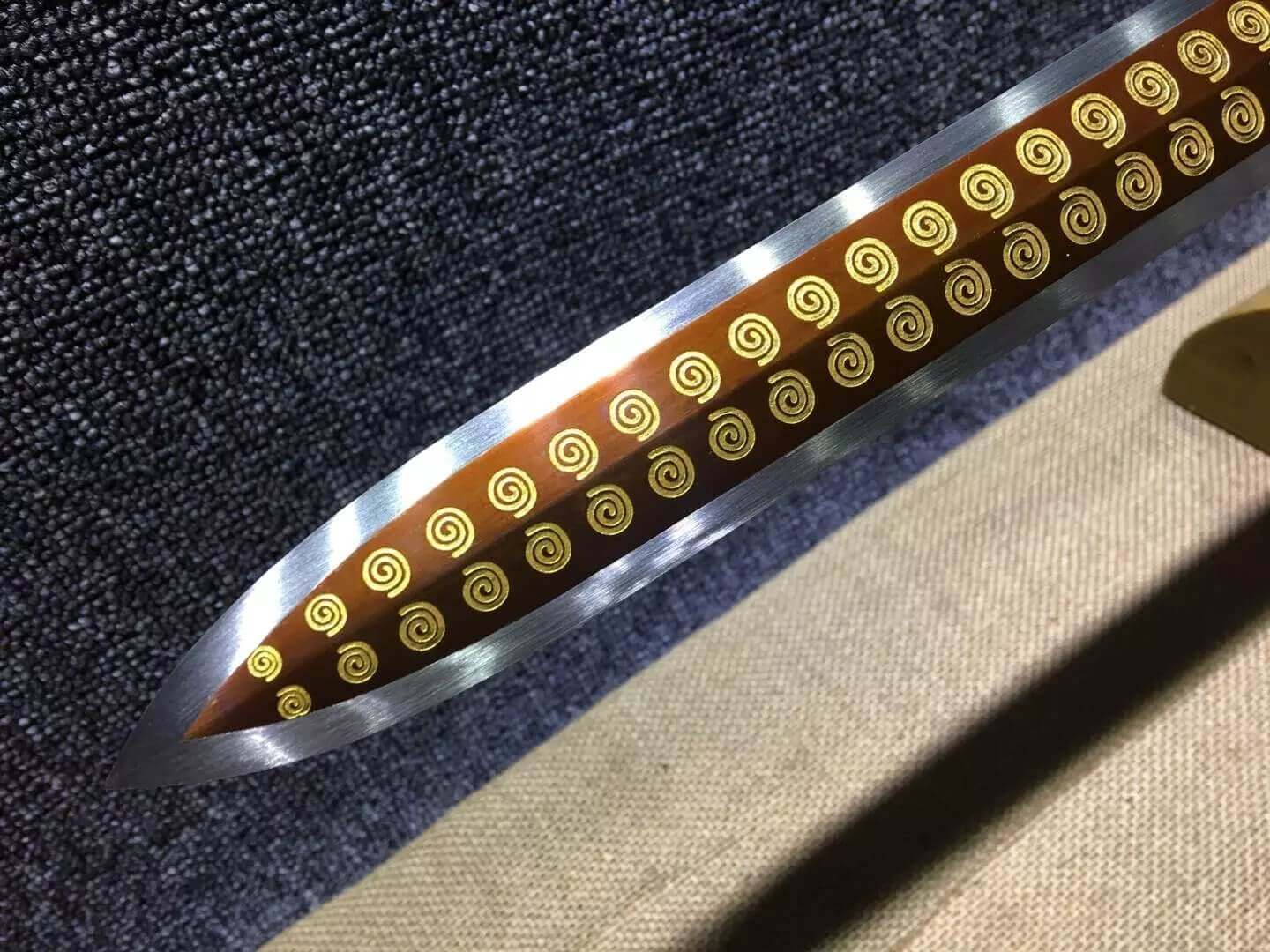 Longquan sword,High manganese steel blade,Black scabbard,Alloy fitting,Length 41inch - Chinese sword shop