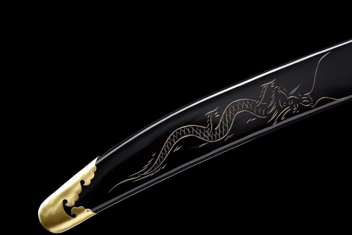 WuShu dao,Handmade(Stainless steel flexible blade,Black scabbard)Kung fu - Chinese sword shop