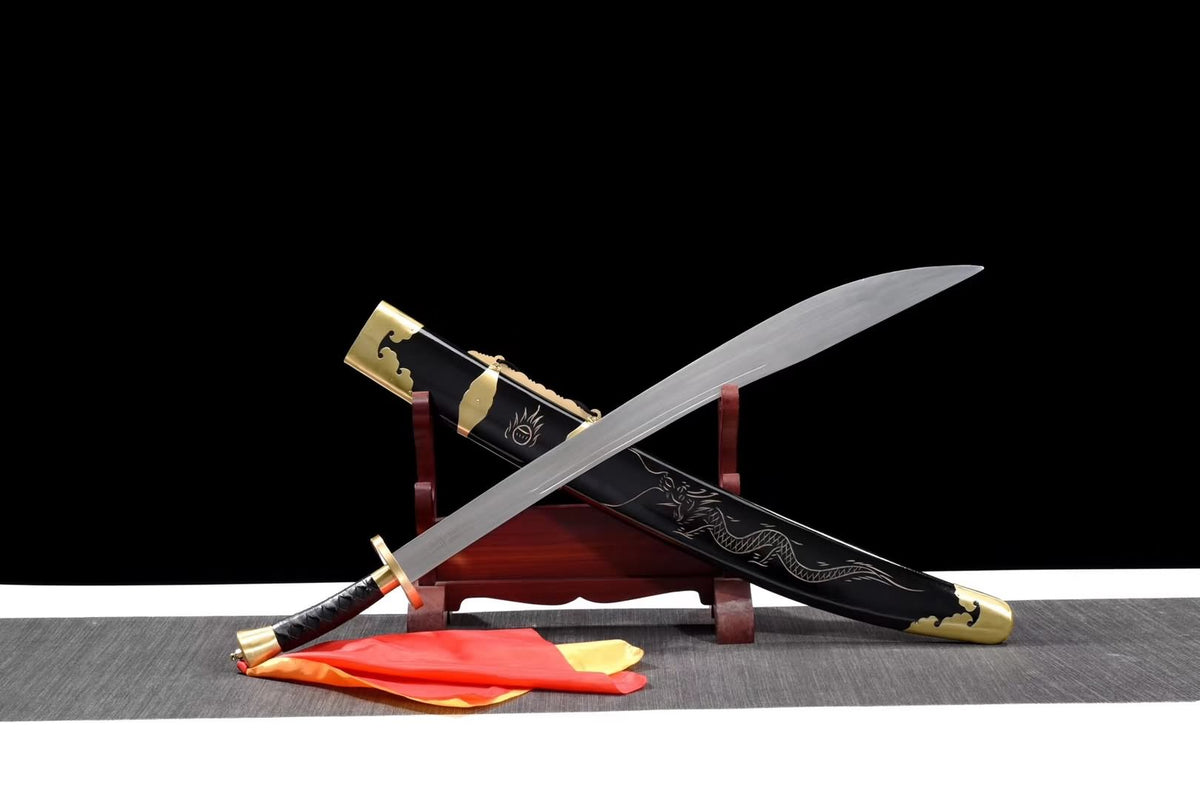 WuShu dao,Handmade(Stainless steel flexible blade,Black scabbard)Kung fu - Chinese sword shop