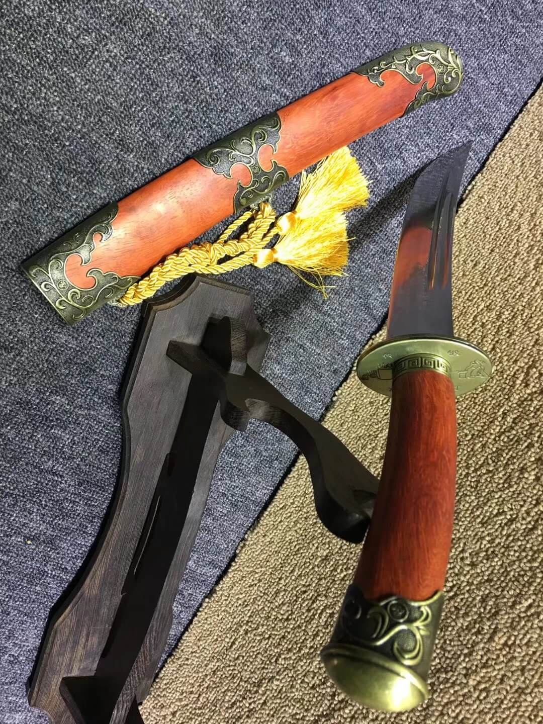 Xiao qing dao,High carbon steel burn blade,Redwood scabbard,Alloy fittings - Chinese sword shop
