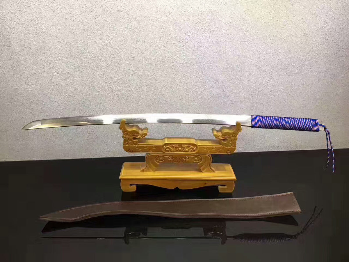 Integrated sword(Damascus steel,PU scabbard)Full tang,Length 30" - Chinese sword shop
