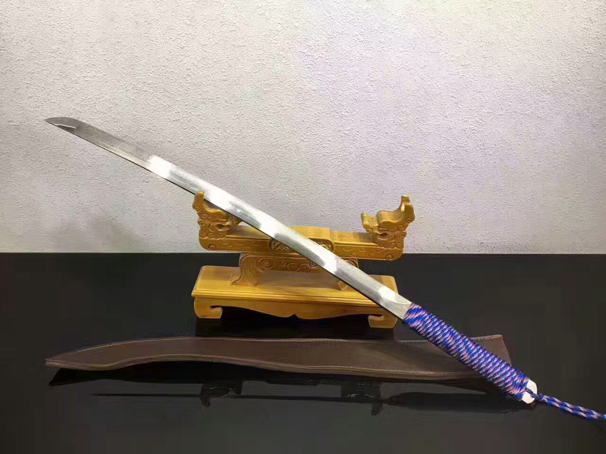 Integrated sword(Damascus steel,PU scabbard)Full tang,Length 30" - Chinese sword shop