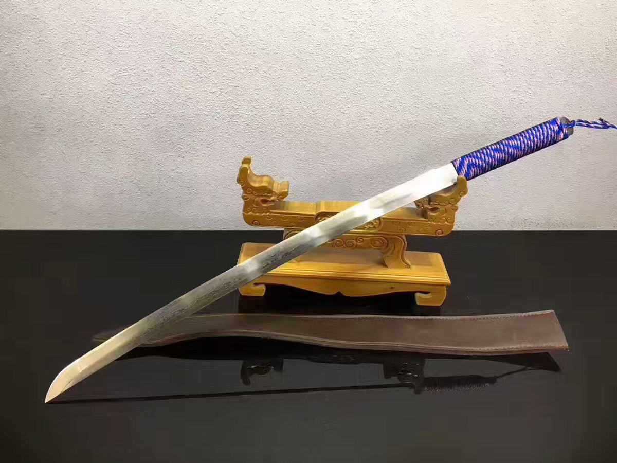 Integrated sword(Damascus steel,PU scabbard)Full tang,Length 30" - Chinese sword shop