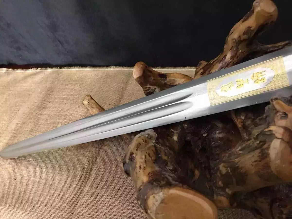Yongle sword,Folded steel,Skin scabbard,Copper fitting,Length 38" - Chinese sword shop