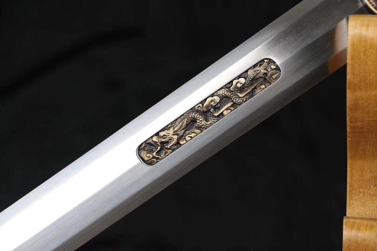 Yongle sword,Handmade High carbon steel blade,Redwood,Brass fittings - Chinese sword shop