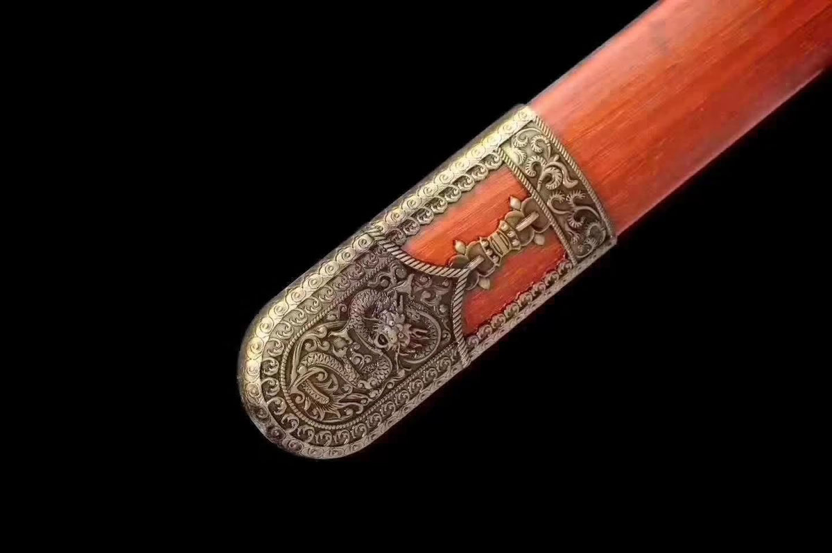 Yongle jian sword,Handmade High carbon steel blade,Redwood scabbard - Chinese sword shop