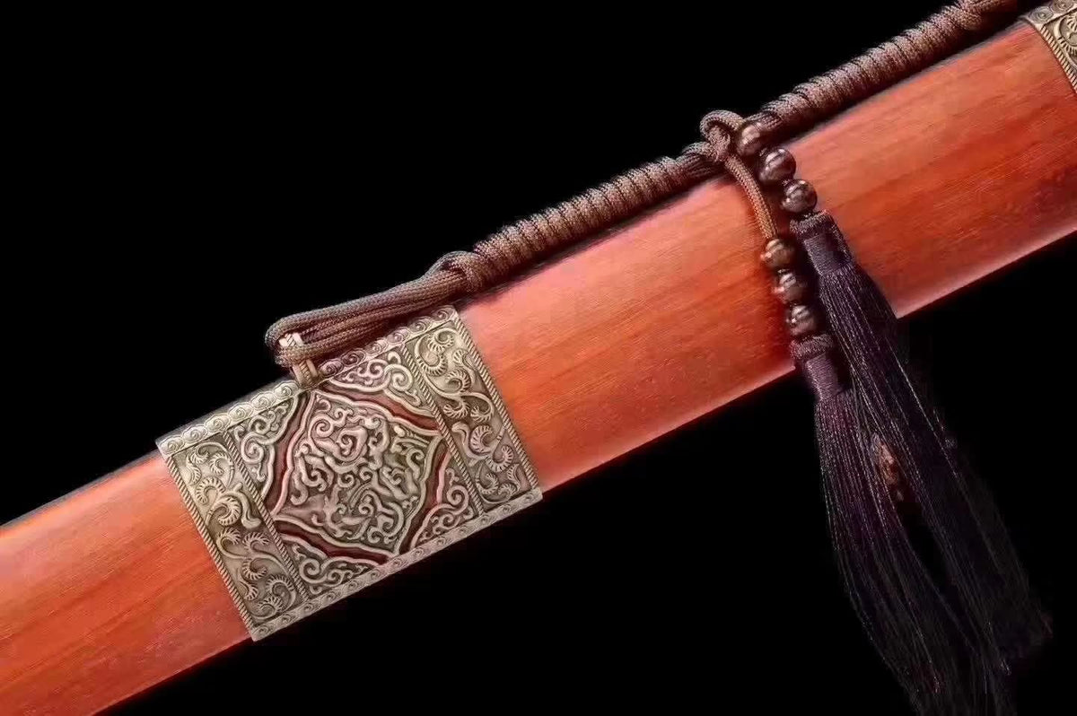 Yongle jian sword,Handmade High carbon steel blade,Redwood scabbard - Chinese sword shop