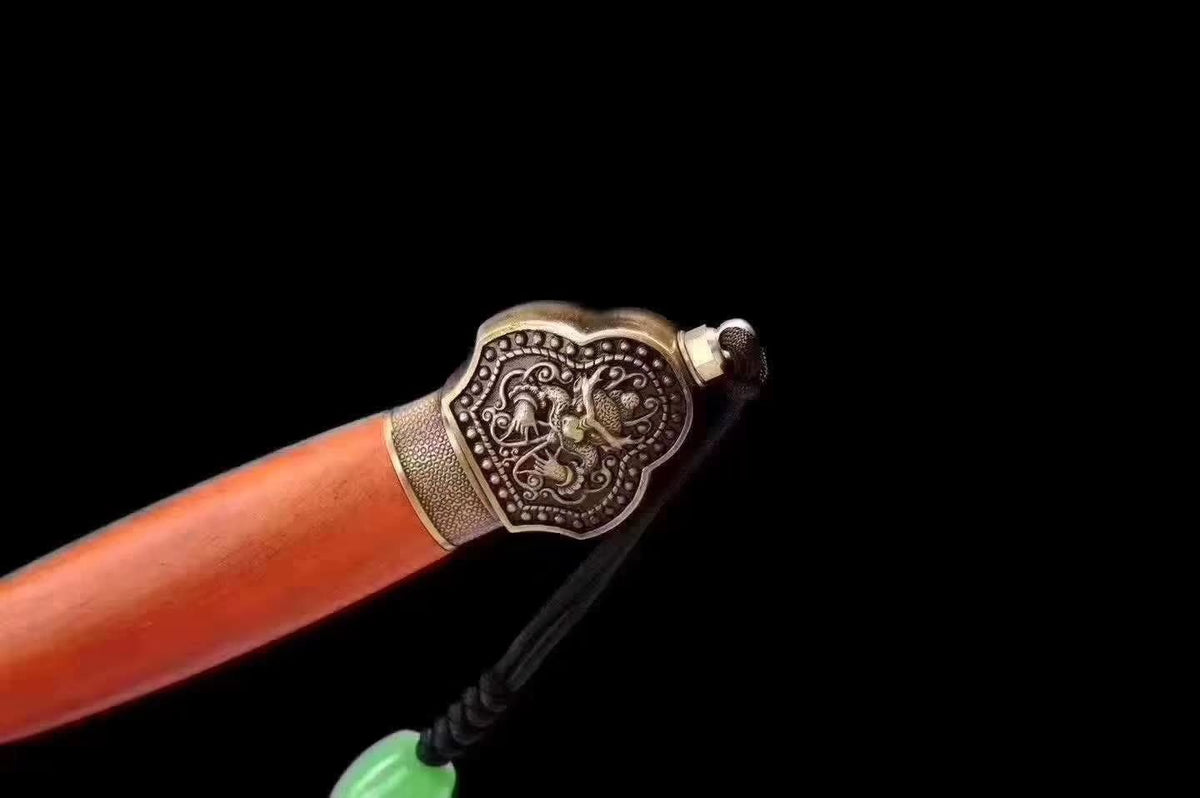Yongle jian sword,Handmade High carbon steel blade,Redwood scabbard - Chinese sword shop