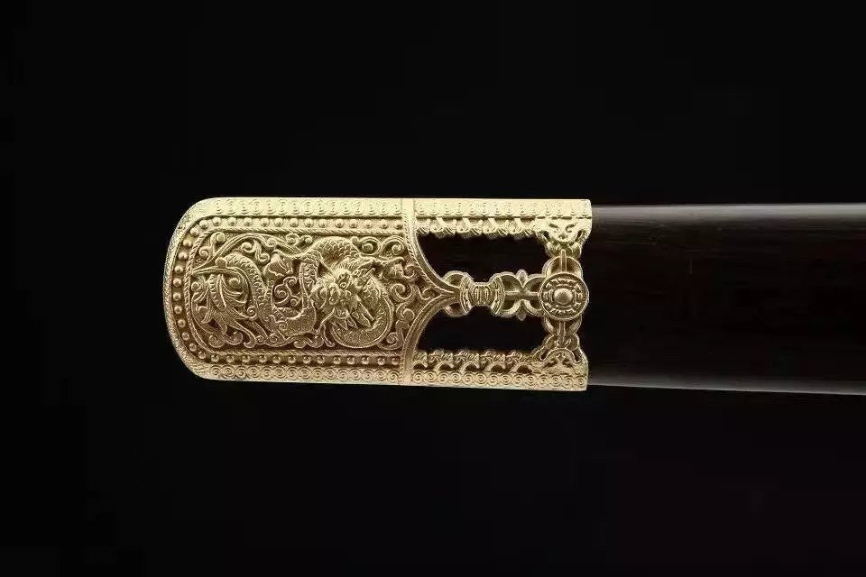 Yongle sword,Folded steel,Ebony scabbard,Copper fitting - Chinese sword shop