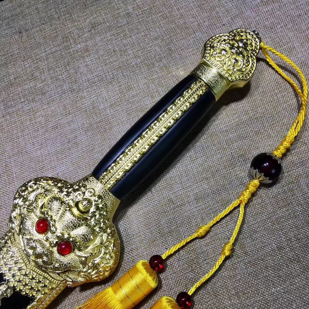 Yongle jian sword,High carbon steel blade,Black wood,Alloy - Chinese sword shop