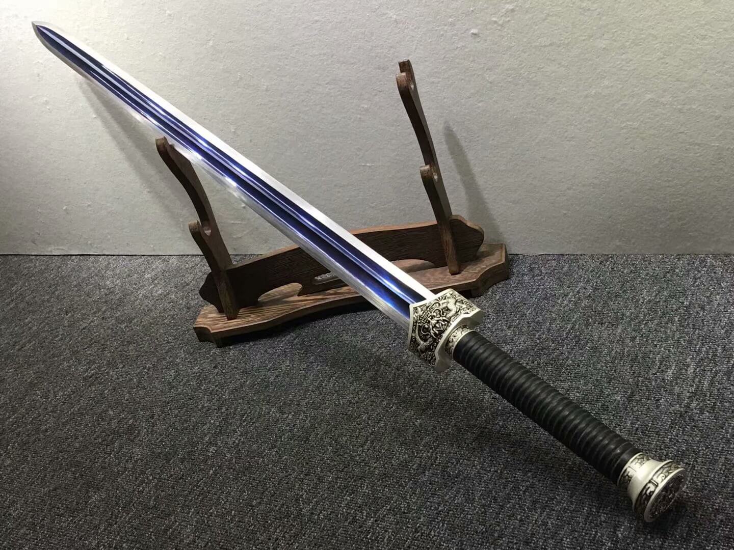 Yuewang sword,High carbon steel blue blade,Black wood,Alloy fittings - Chinese sword shop