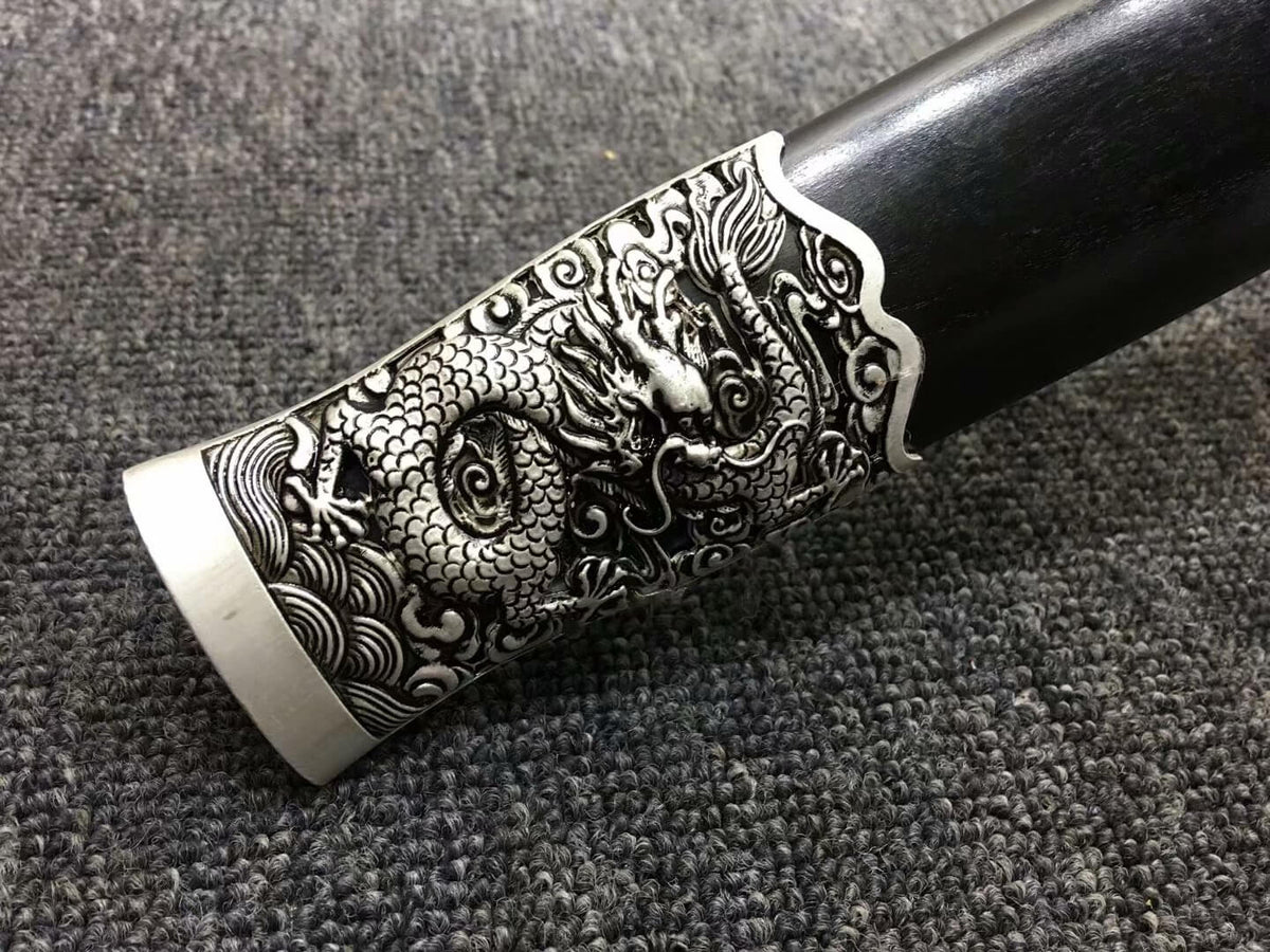 Yuewang sword,High carbon steel blue blade,Black wood,Alloy fittings - Chinese sword shop