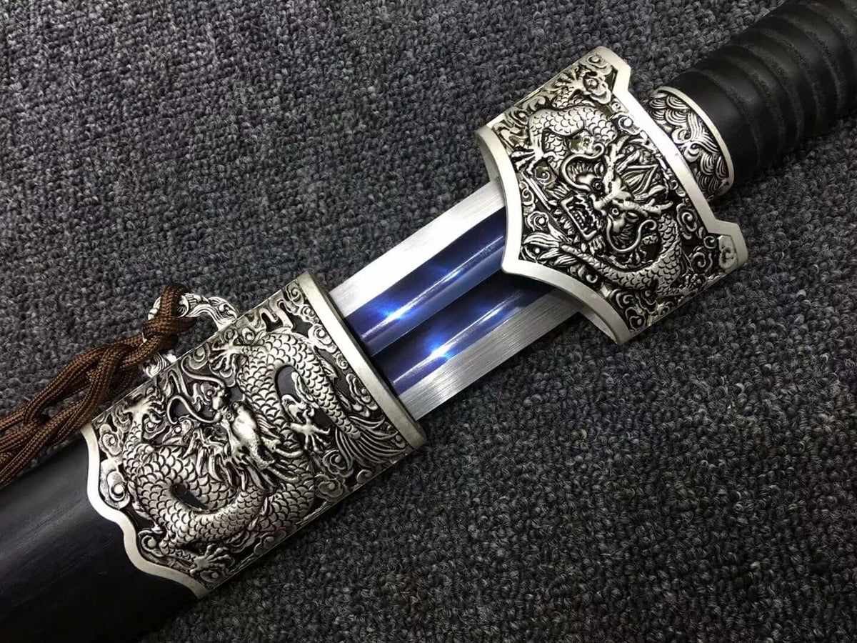 Yuewang sword,High carbon steel blue blade,Black wood,Alloy fittings - Chinese sword shop