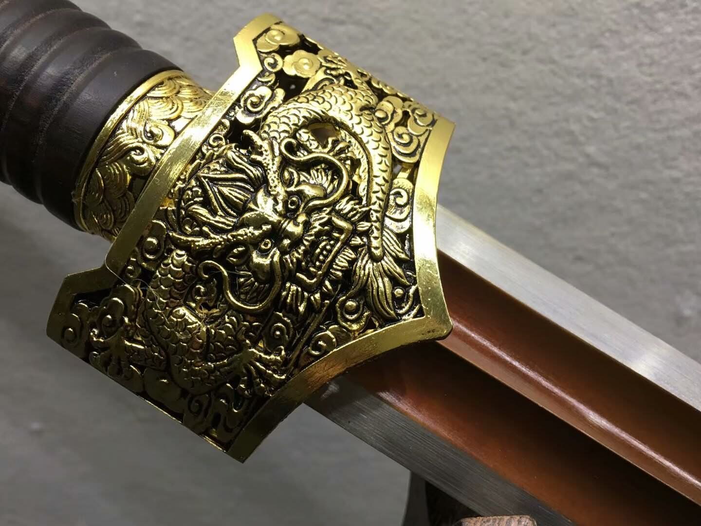 Yuewang sword,High carbon steel red blade,Black wood,Alloy - Chinese sword shop