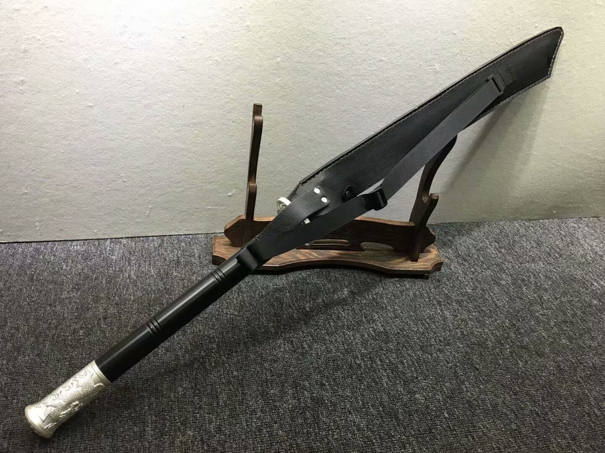 Broadsword,High carbon steel etch blade,Alloy,Leather scabbard - Chinese sword shop