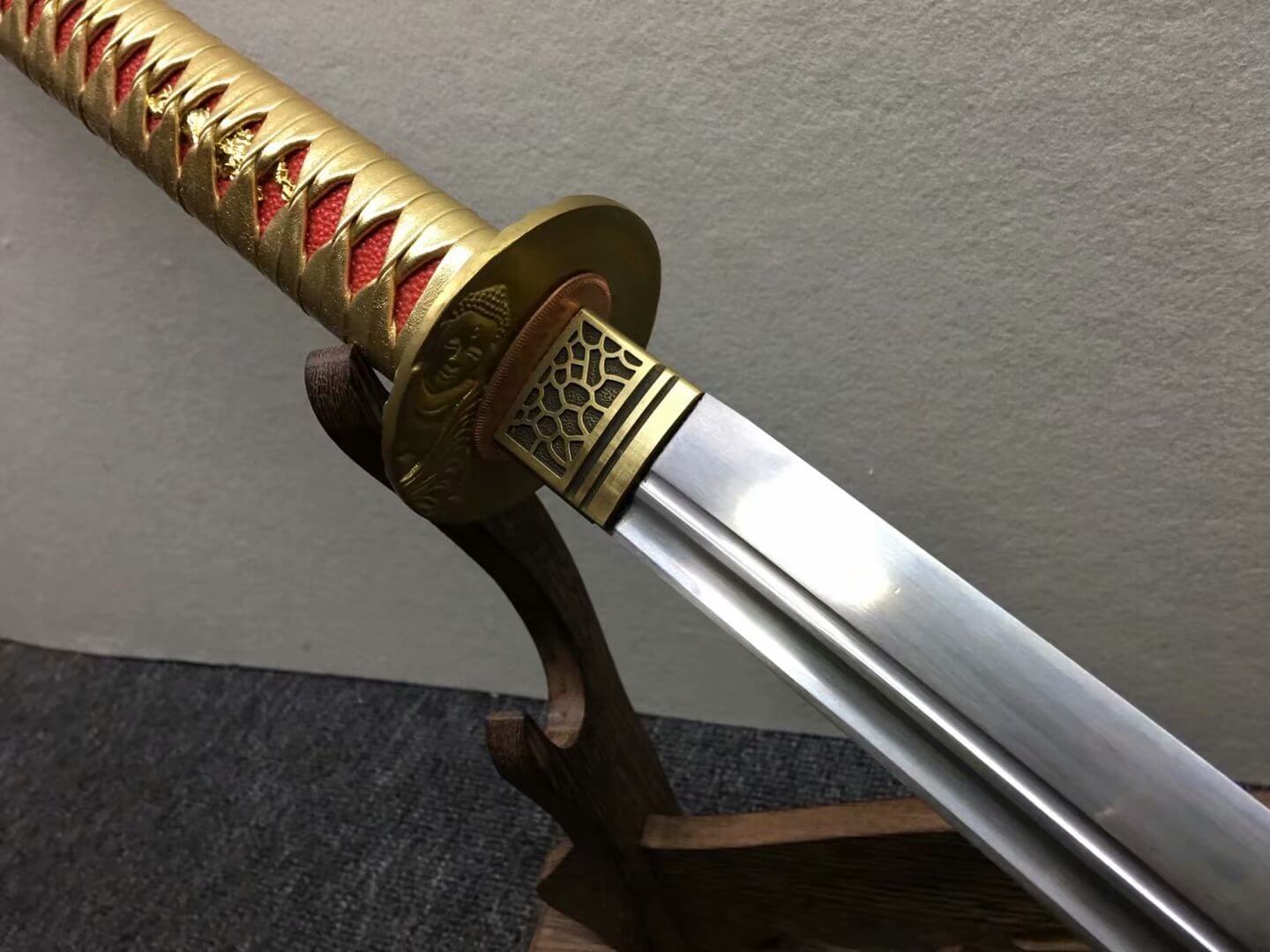 Horse chopping sword,Katana,High carbon steel blade,Brass - Chinese sword shop