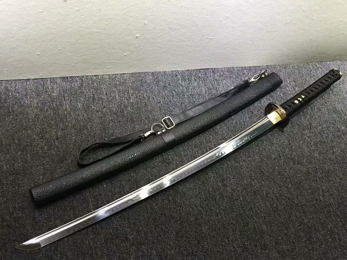 Nihontou katana,High carbon steel burn blade,Ski scabbard,Alloy tosog - Chinese sword shop