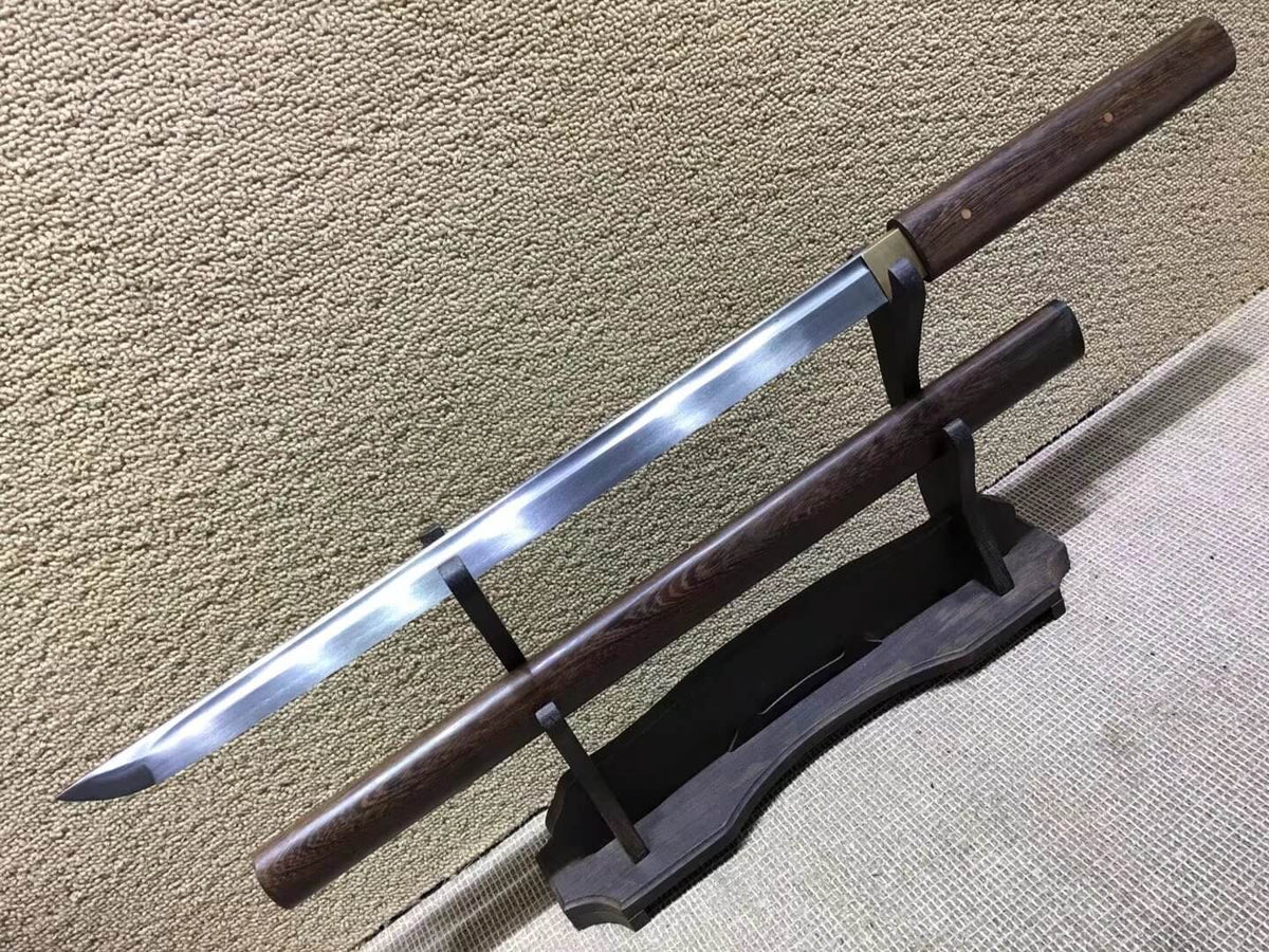 Simple sword(Medium carbon steel bade,Rosewood scabbard)Full tang,Length 31" - Chinese sword shop