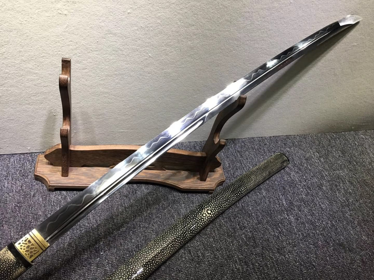 Samurai sword,High carbon steel burn blade,Skin saya - Chinese sword shop