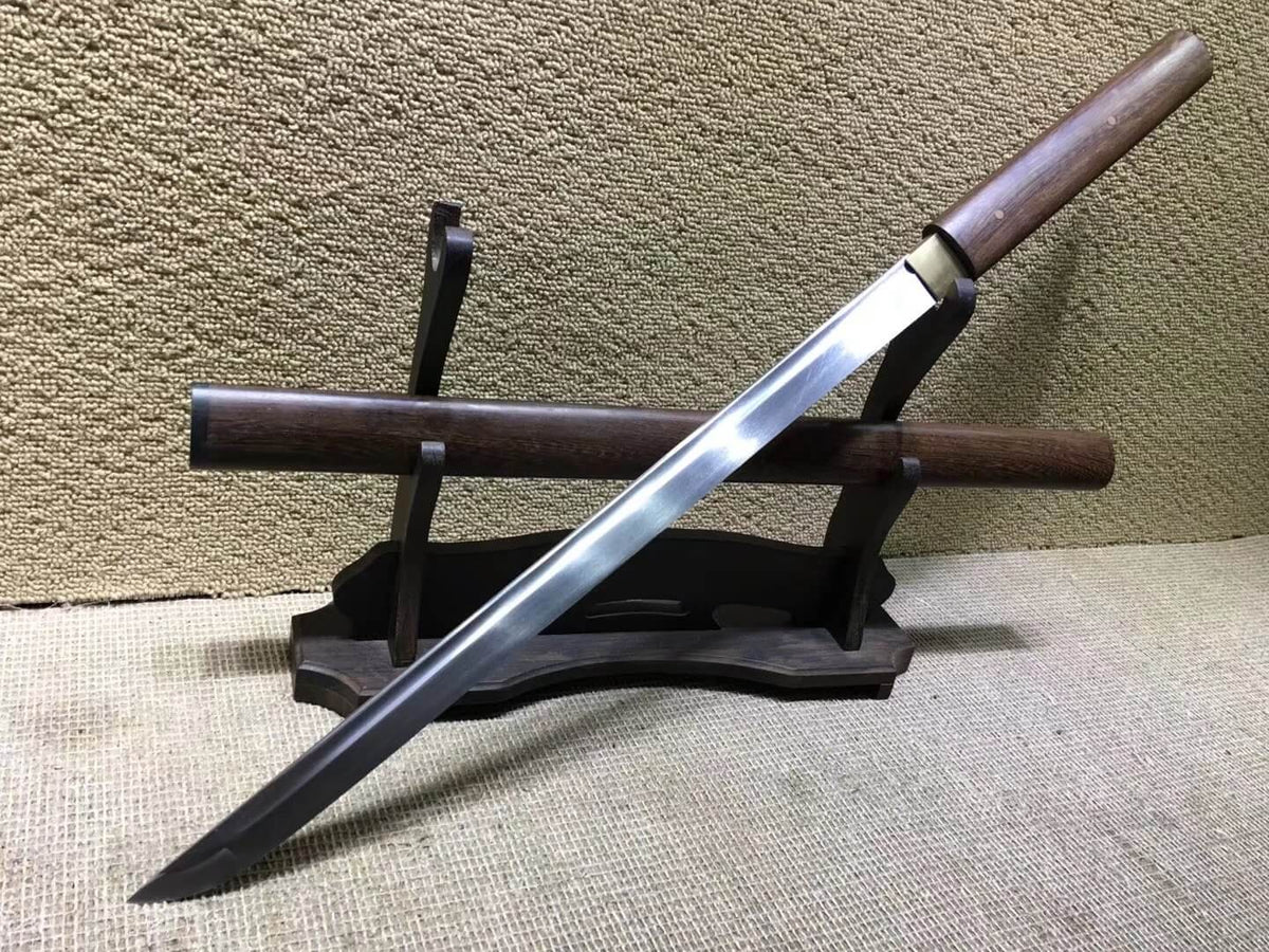 Simple sword(Medium carbon steel bade,Rosewood scabbard)Full tang,Length 31" - Chinese sword shop