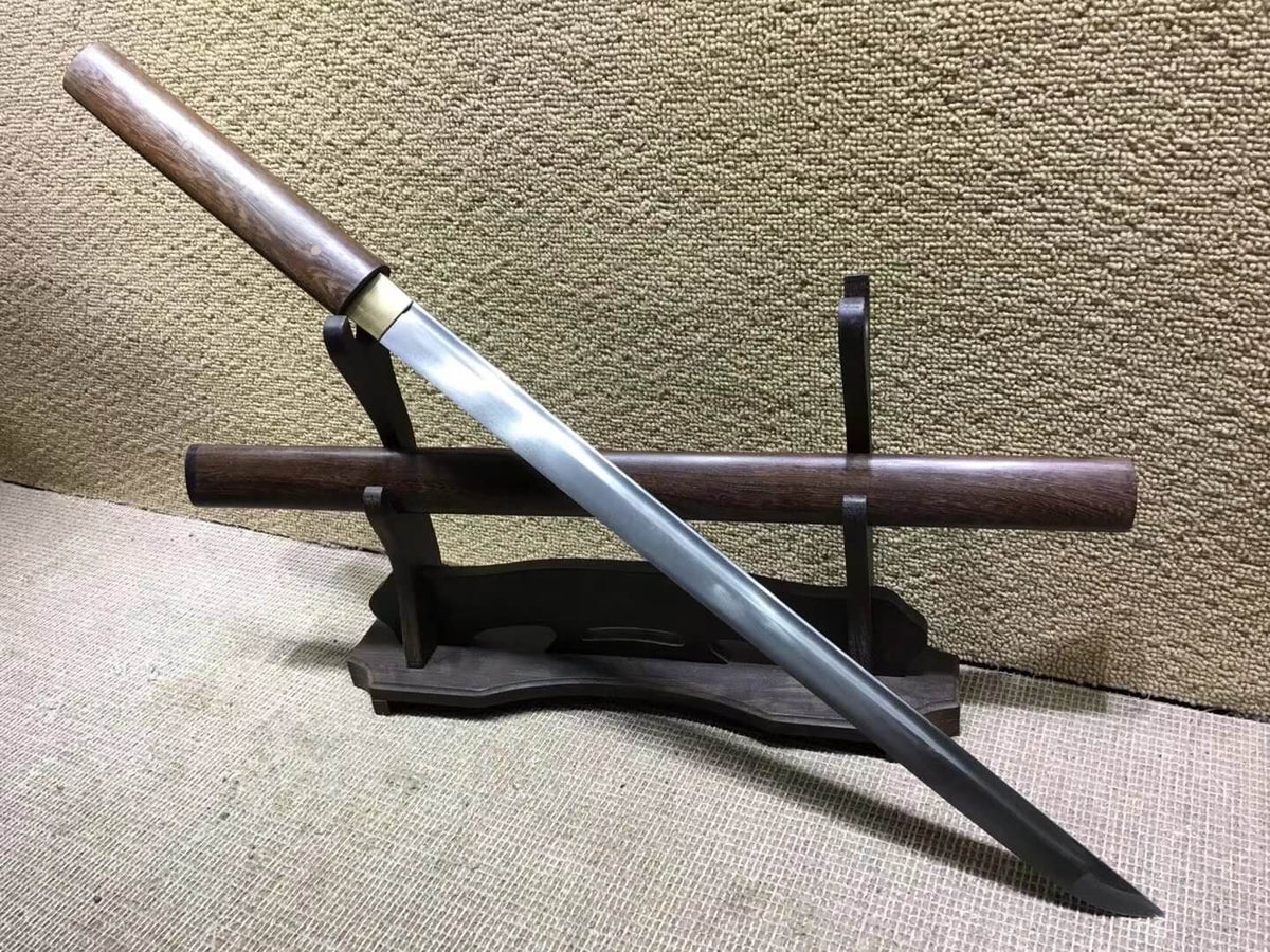 Simple sword(Medium carbon steel bade,Rosewood scabbard)Full tang,Length 31" - Chinese sword shop