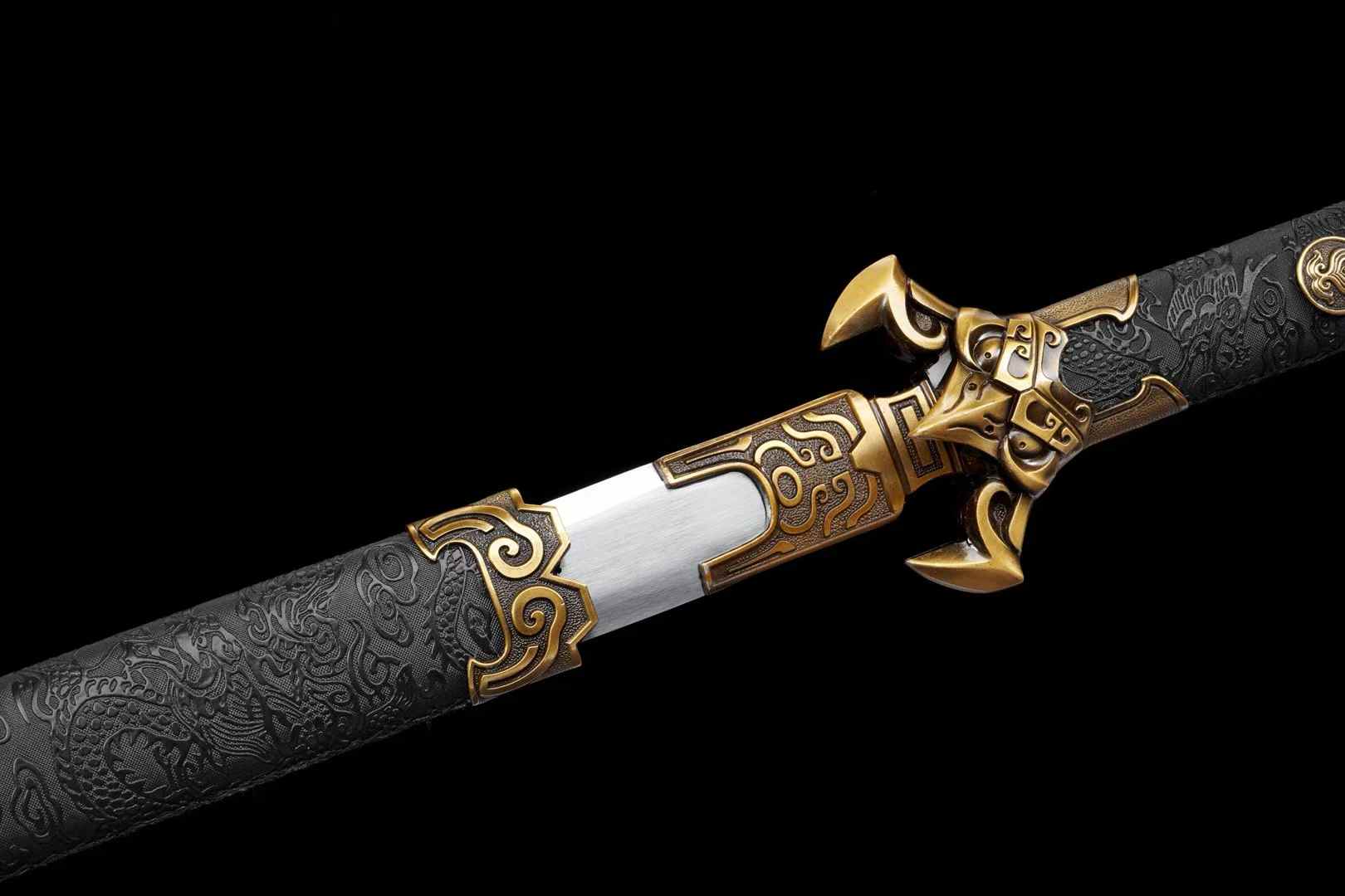 Hollow Huashan Jian – Six-Facet Chinese Straight Sword for Display & Forms