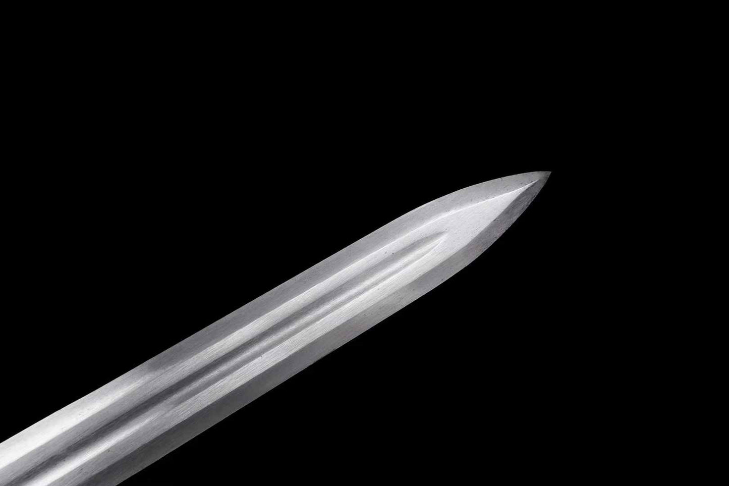 Double-Dragon Jian | Hand-Forged High Manganese Steel Chinese Sword with Dragon Relief Fittings & Black Scabbard