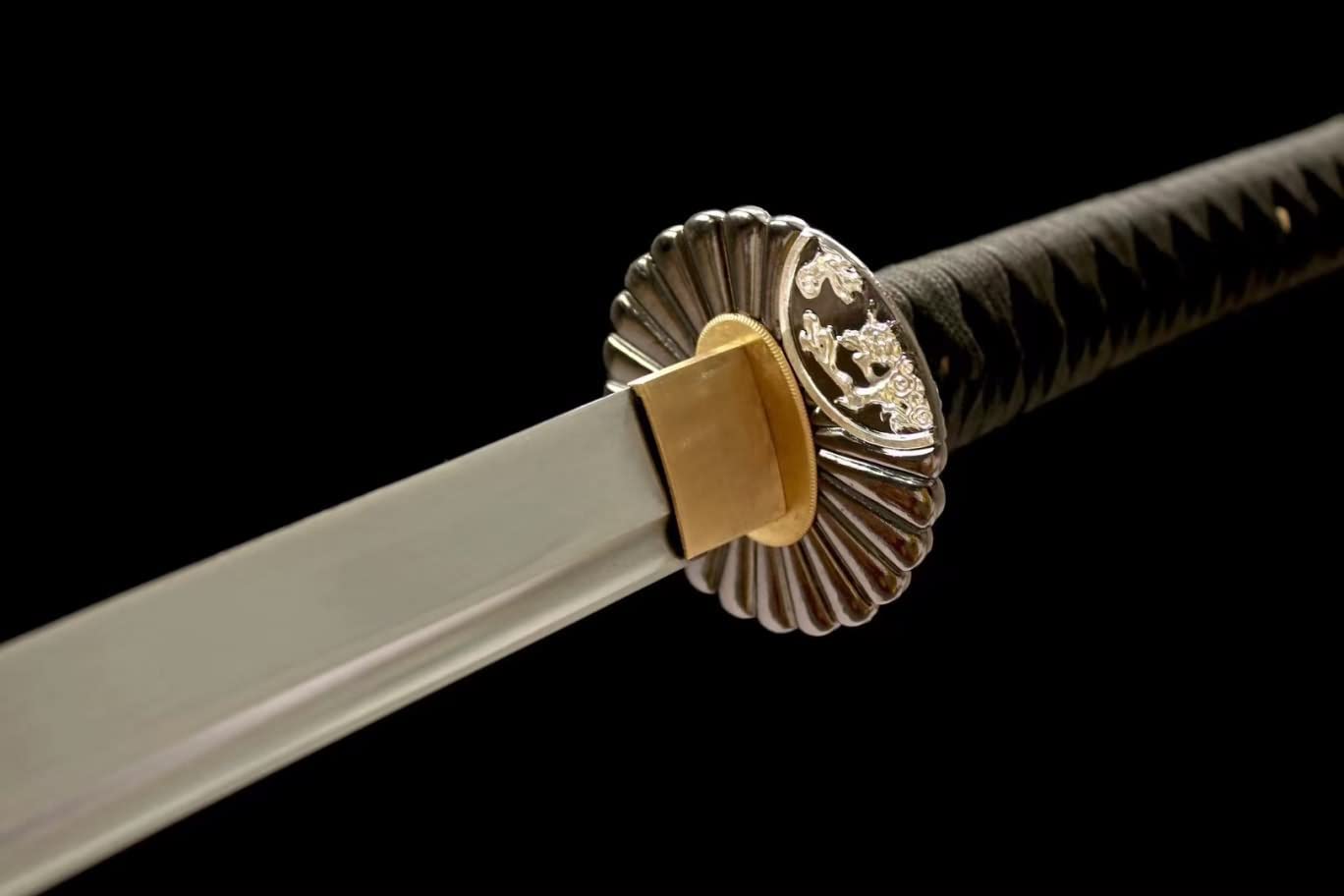 Samruai Sword Real katanas,Full Tang,Forged High Carbon Steel Blades,Battle Ready