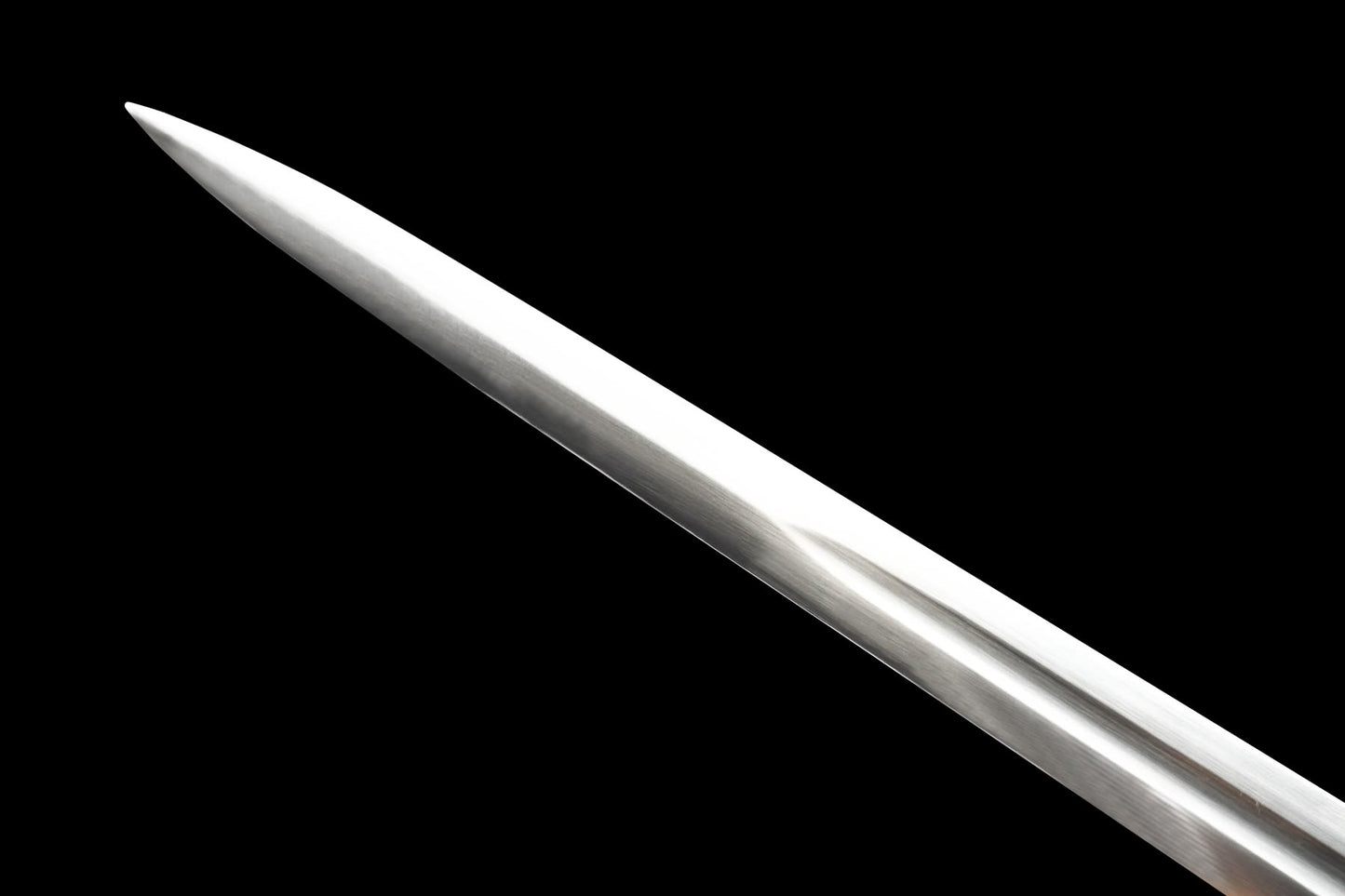 1060 steel hand-and-a-half sword blade fuller close-up