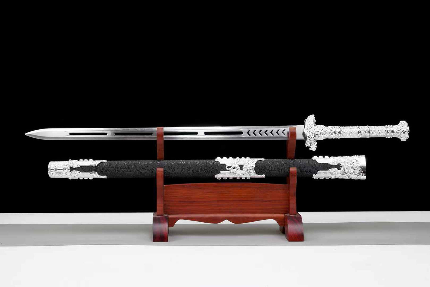 Hollow Xuanyuan Jian – Six-Facet Chinese Straight Sword for Display & Forms - Chinese Sword store