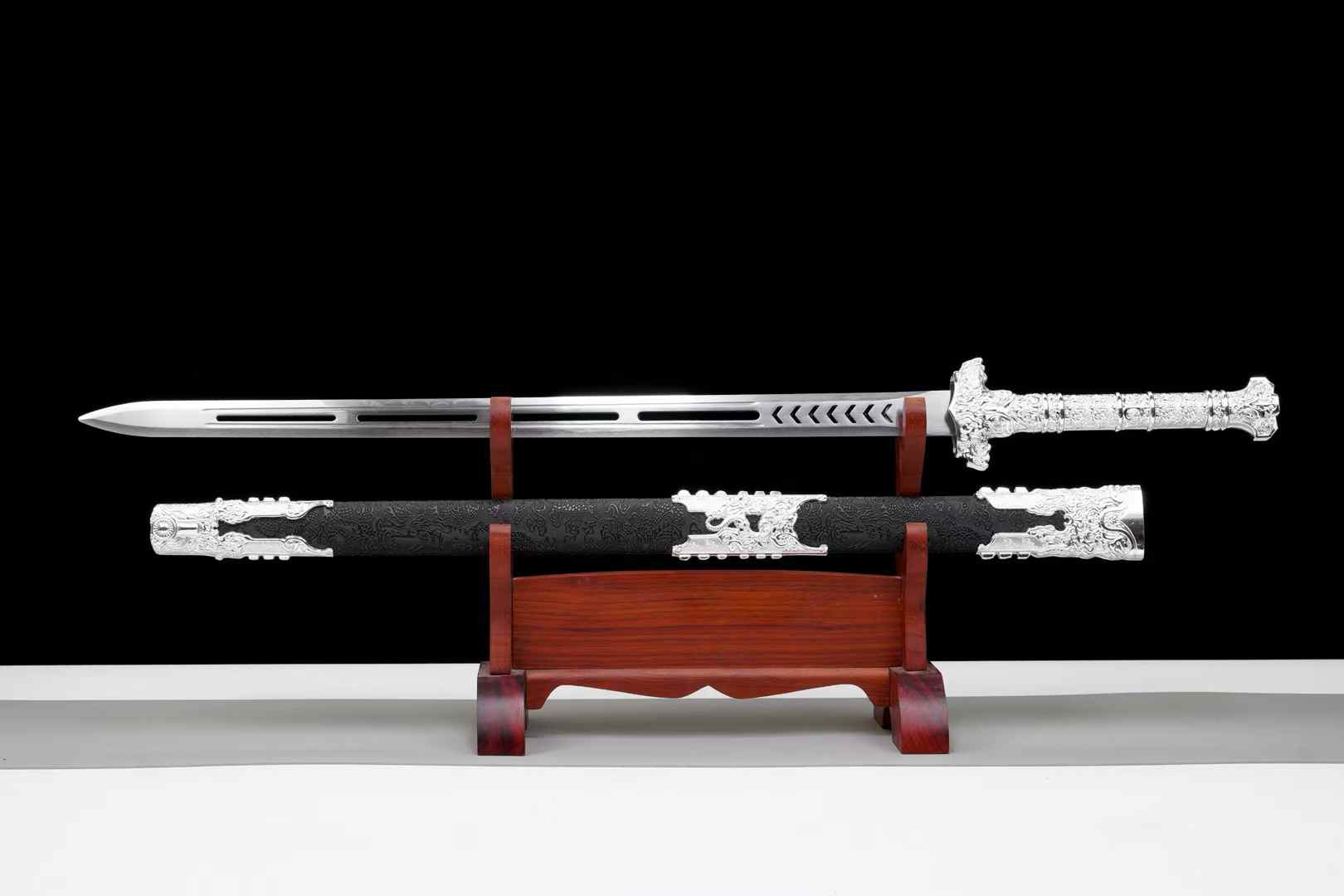 Hollow Xuanyuan Jian – Six-Facet Chinese Straight Sword for Display & Forms - Chinese Sword store