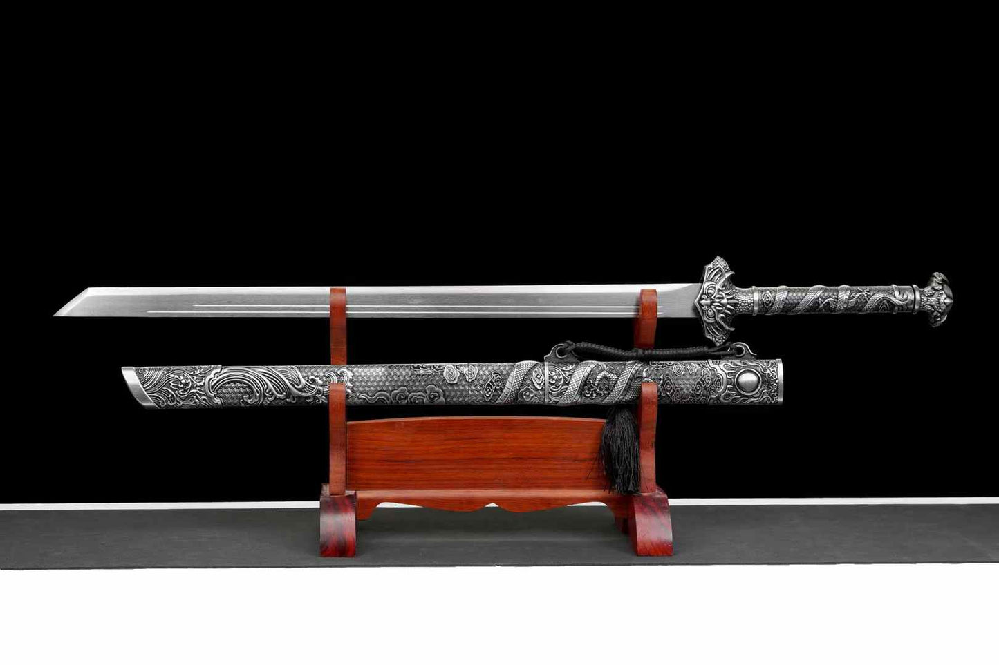 Tang Dao Chinese Sword with Dragon Alloy Scabbard – Traditional Horizontal Saber - Chinese Sword store