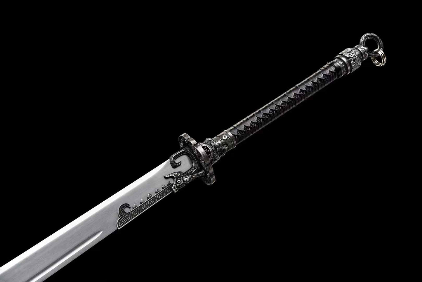 Jinyiwei Saber | Hand-Forged High Manganese Steel Chinese Ming Dynasty Sword with Alloy Fittings & Faux Leather Scabbard