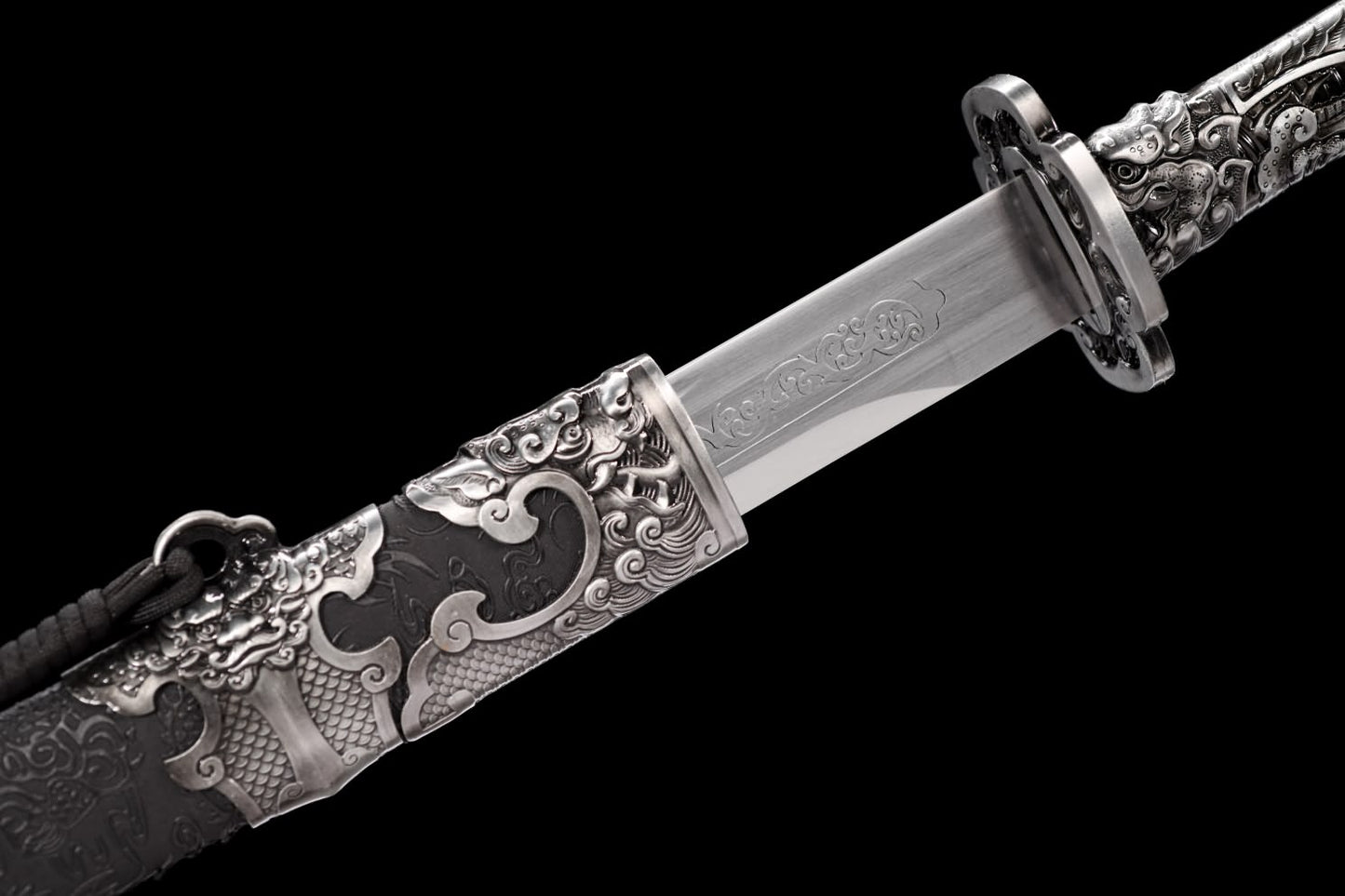 Qing dao Sword - Hand Forged High Carbon Steel Blade Blade with Alloy Fittings