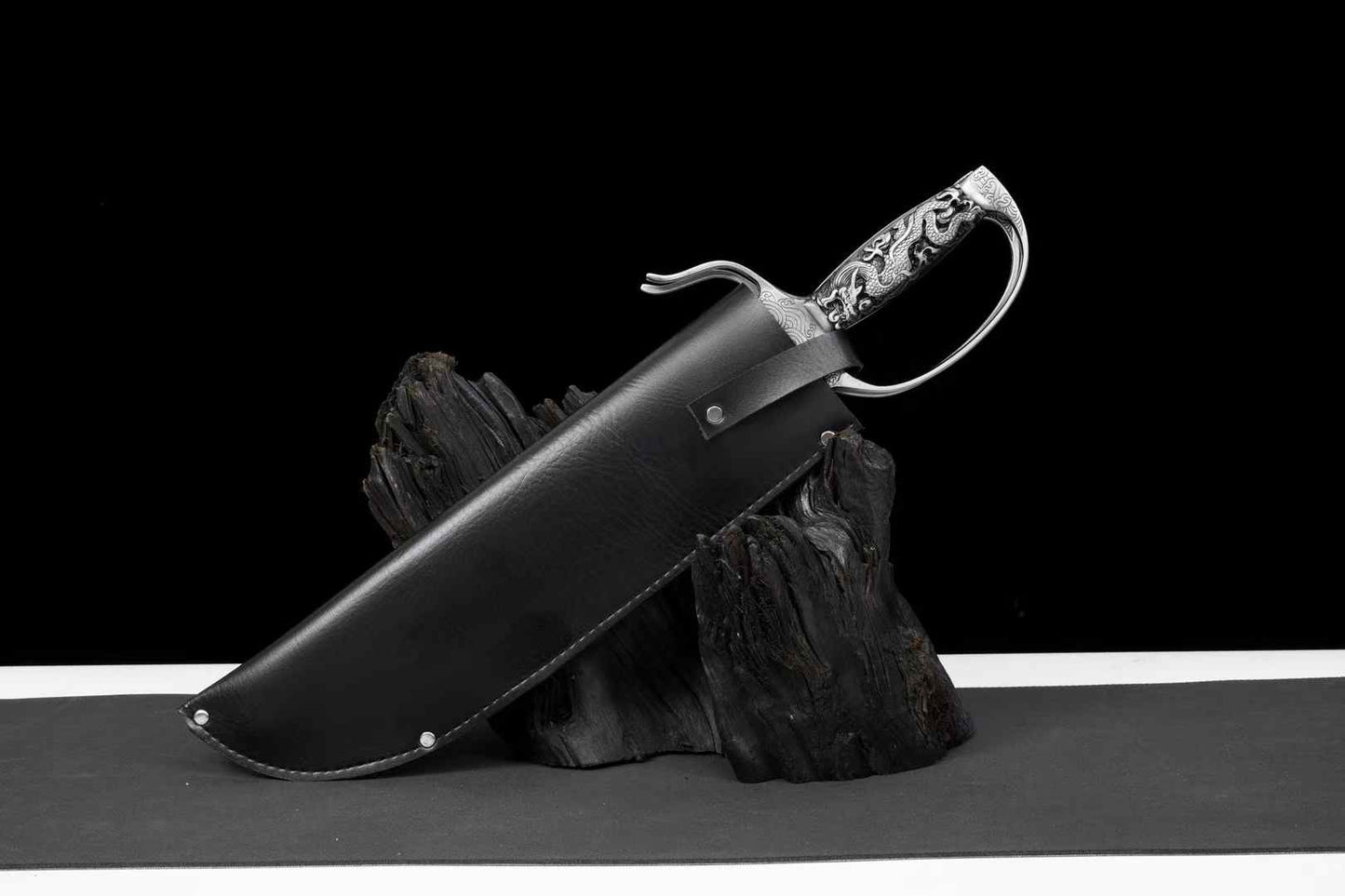 Wing Chun Butterfly Swords Set – Twin Chinese Knives with Shared Leather Scabbard