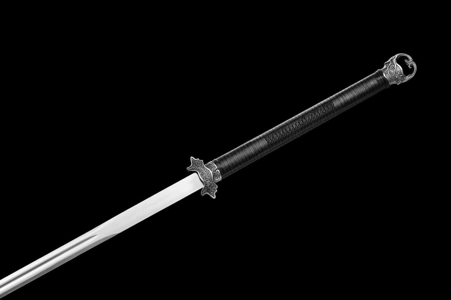 54.3″ Ring-Pommel Two-Handed Chinese Sword | Hand-Forged High-Manganese Steel Blade