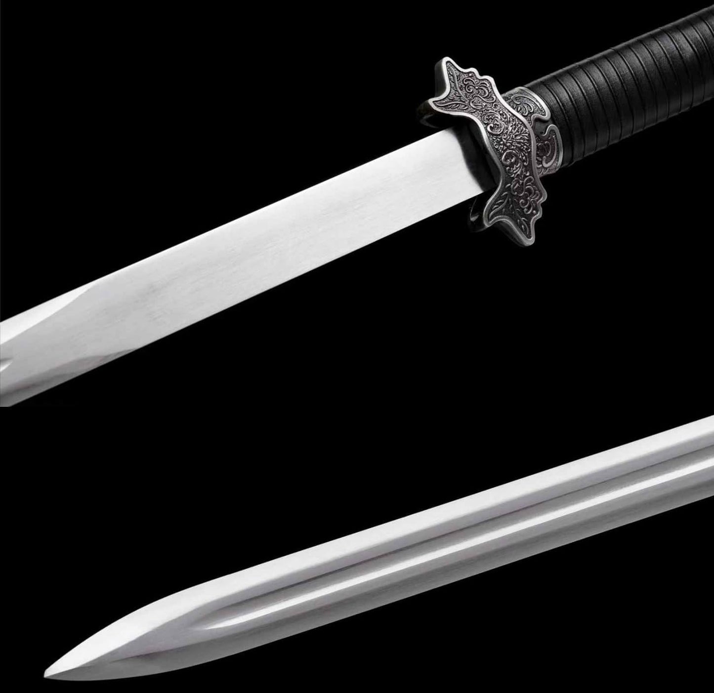 54.3″ Ring-Pommel Two-Handed Chinese Sword | Hand-Forged High-Manganese Steel Blade