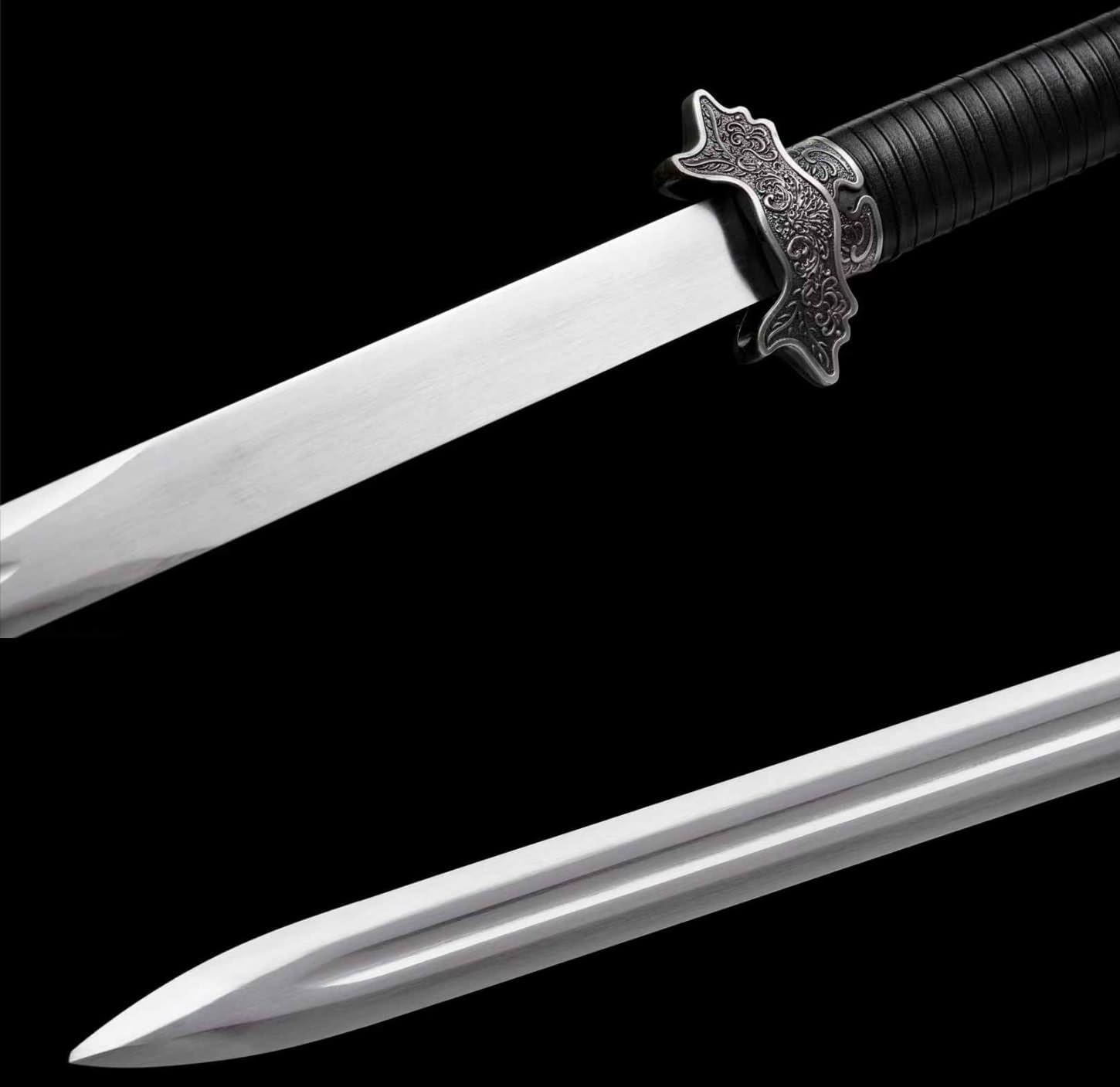 54.3″ Ring-Pommel Two-Handed Chinese Sword | Hand-Forged High-Manganese Steel Blade